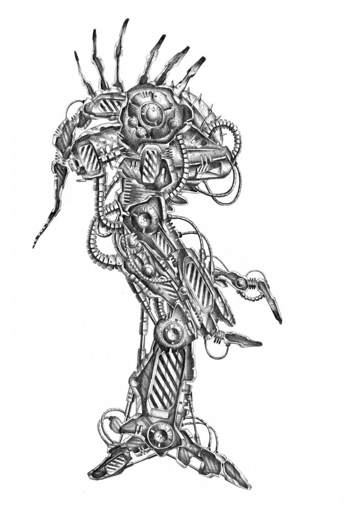 Intricate Sci-Fi Robot by Kulik