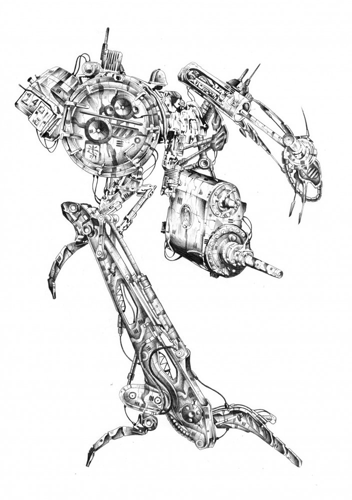 Intricate Steampunk Robot by Kulik