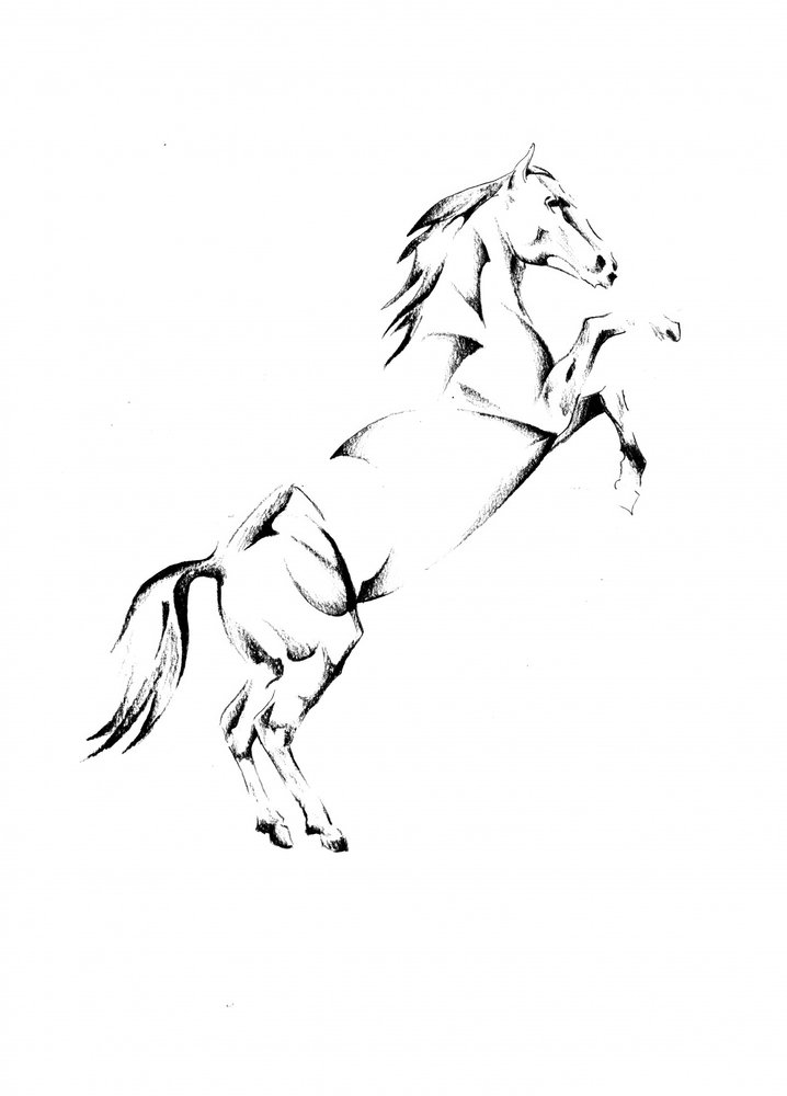 Majestic Rearing Horse by Kulik