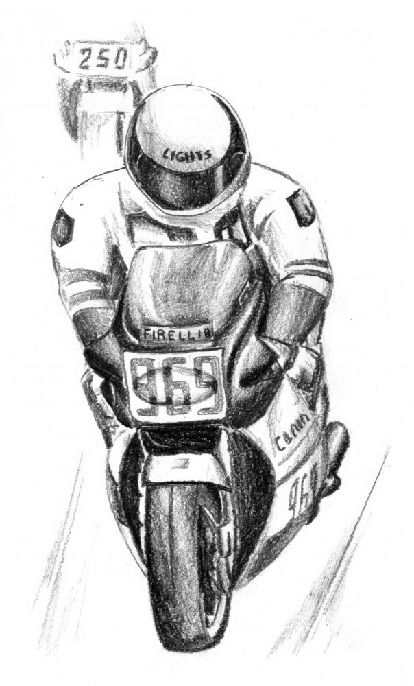Motorcycle Race Sketch by Kulik