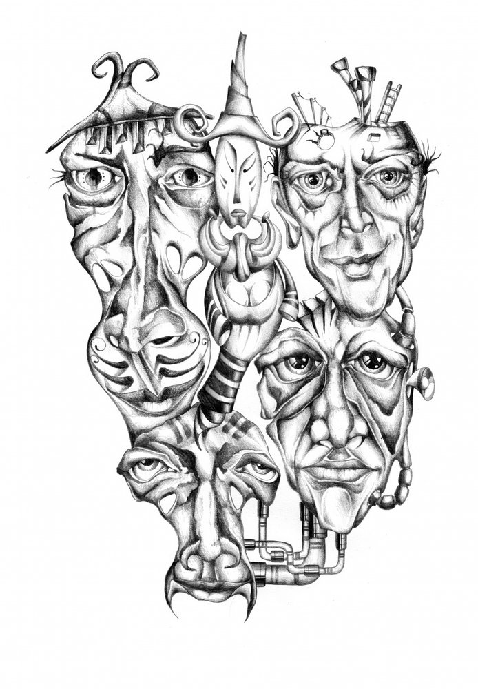 Mysterious Distorted Faces by Kulik