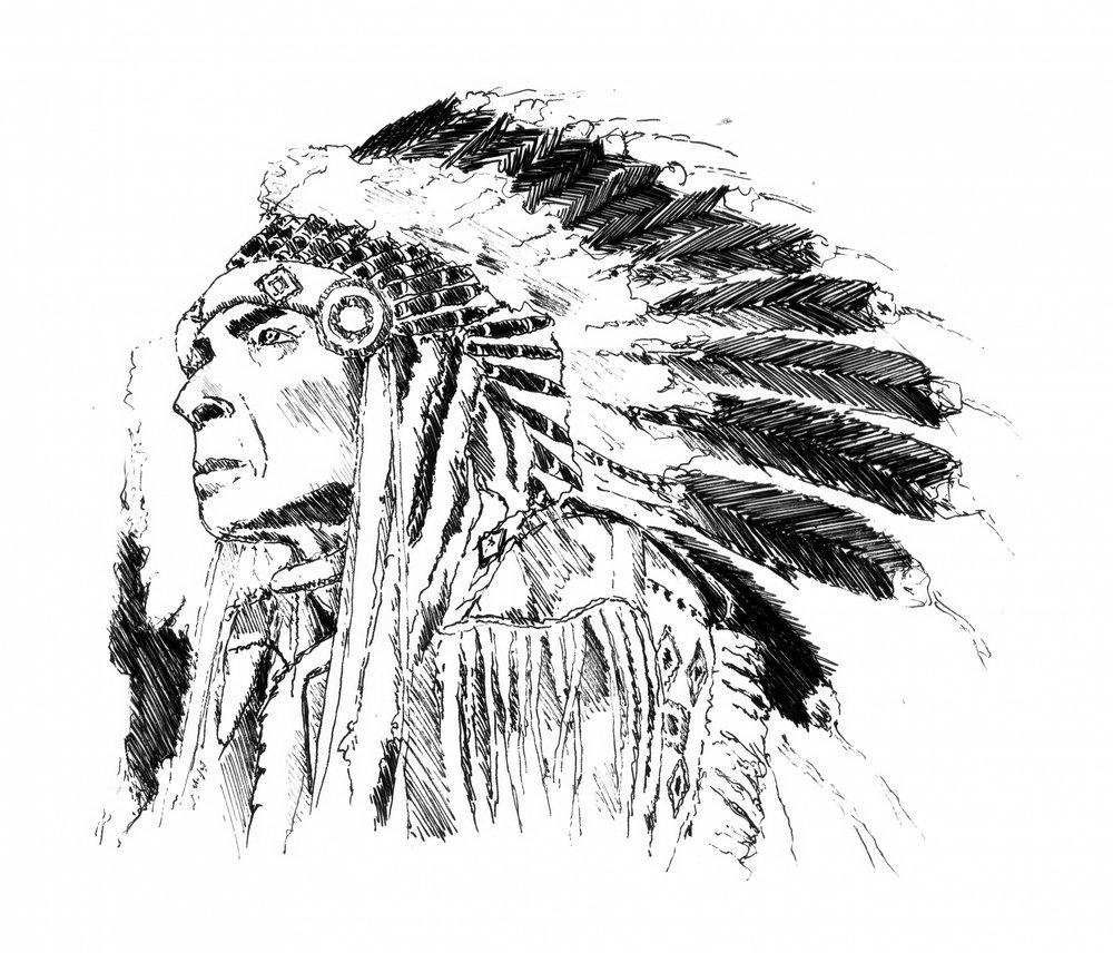 Native American Chief Portrait by Kulik