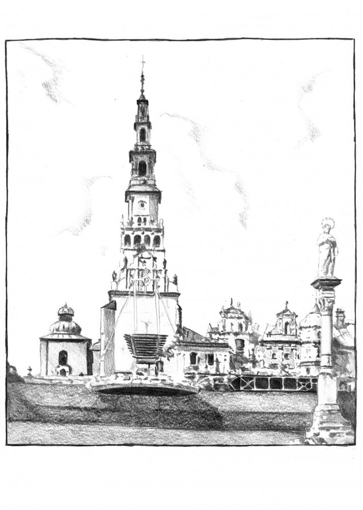 Ornate Church Tower Cityscape by Kulik