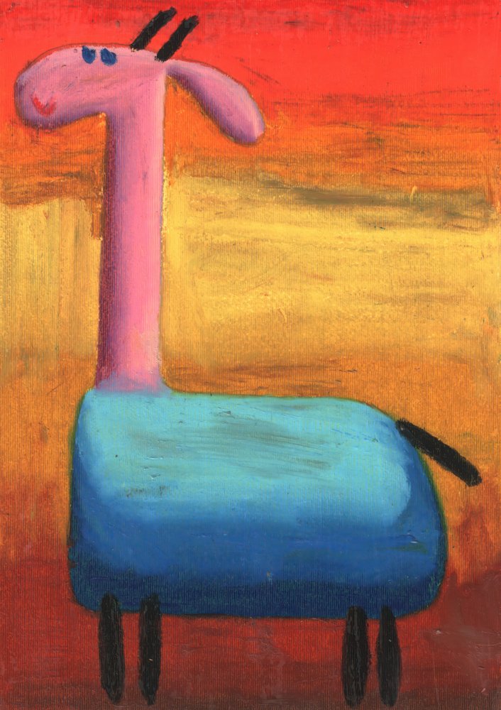 Playful Pink Giraffe by Kulik