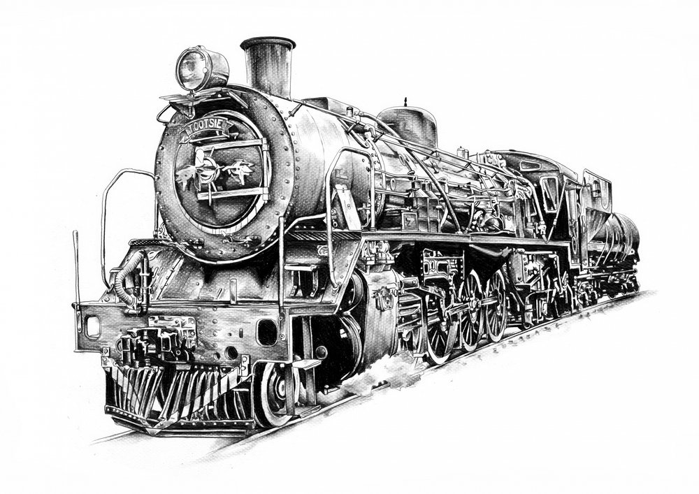 Powerful Steam Locomotive by Kulik