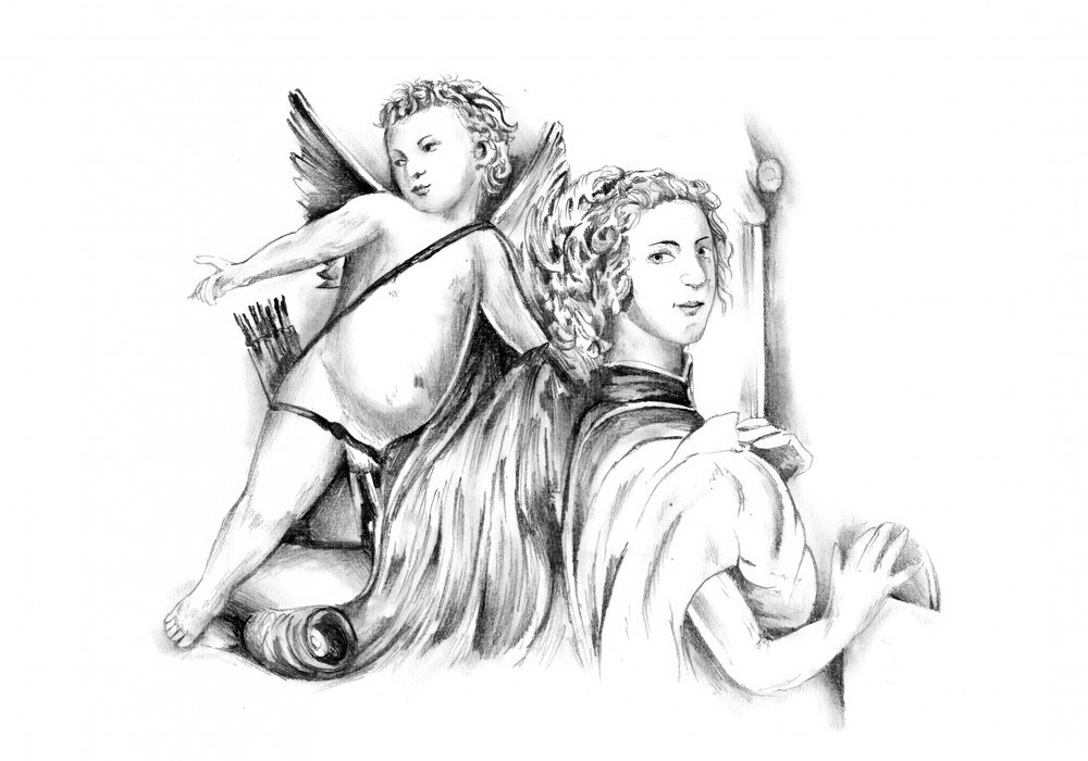 Renaissance Boy and Cherub by Kulik