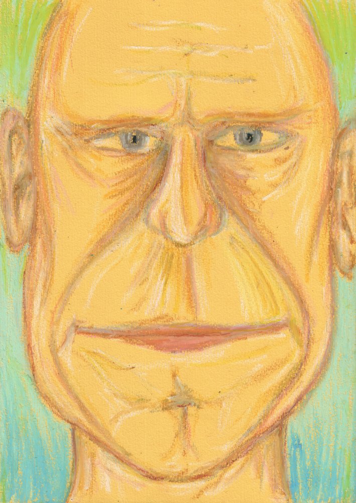 Serious Bald Man Portrait by Kulik