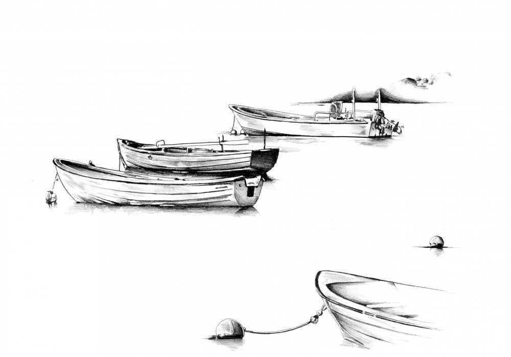Tranquil Harbor Boats by Kulik