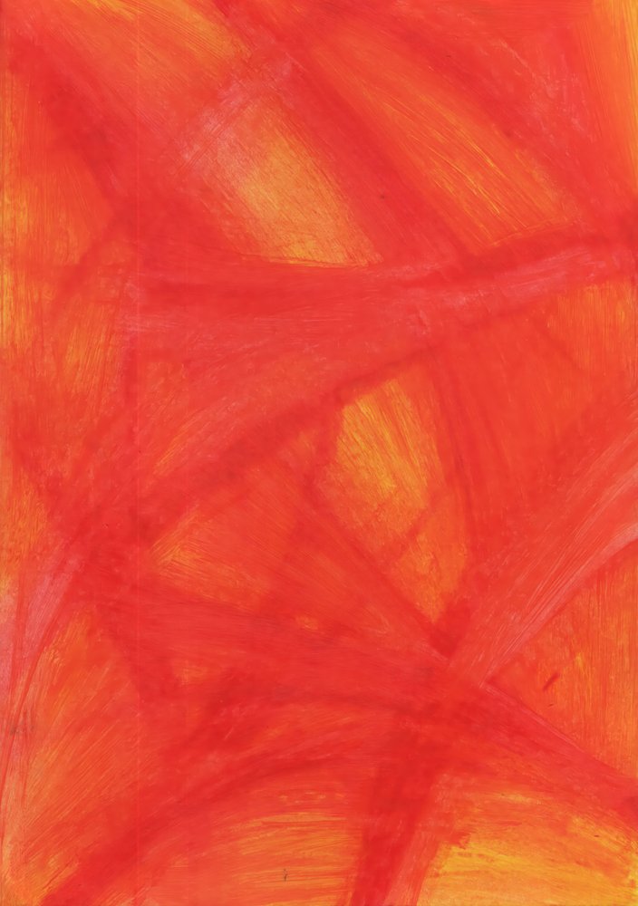 Vibrant Red Orange Abstract by Kulik