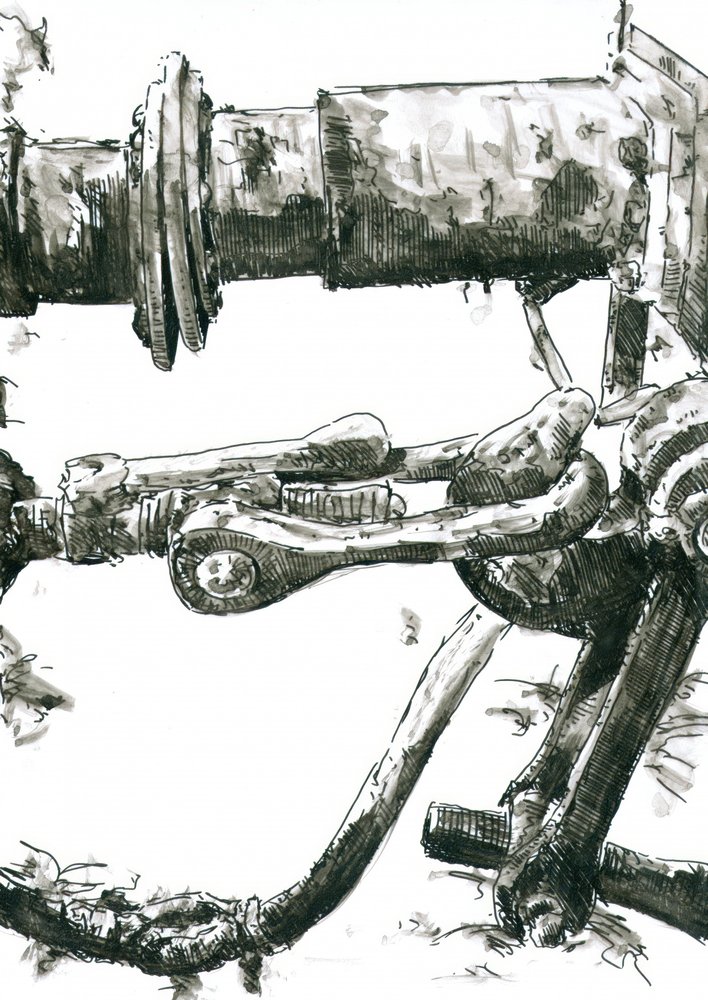 Vintage Mechanical Drawing by Kulik