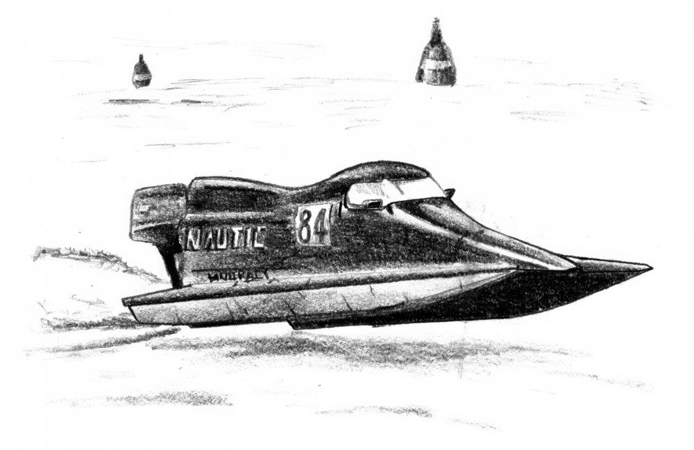 Vintage Speed Boat Race by Kulik