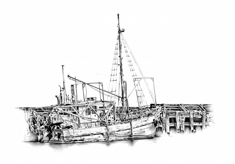 Weathered Fishing Boat by Kulik