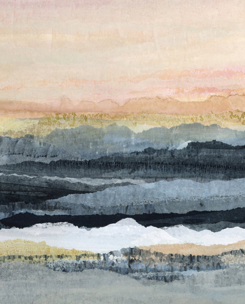 Serene Abstract Mountains by Lara Eckerman