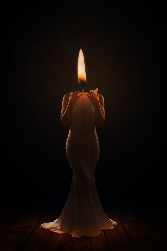 Ethereal Candle Figure by Laura Benvenuti