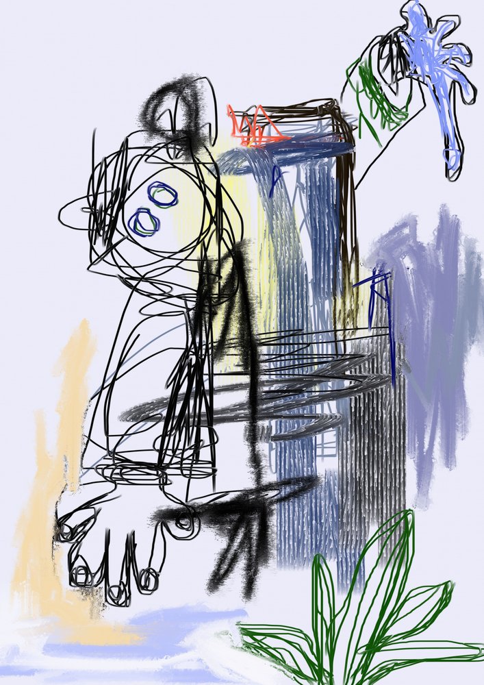 Abstract Figure Drawing by Lembayung senja studio [Vintage Poster]