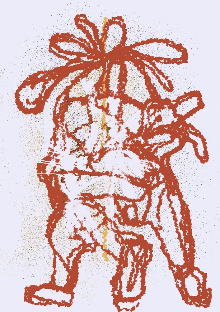 Ancient Tribal Figure by Lembayung senja studio [Vintage Poster]