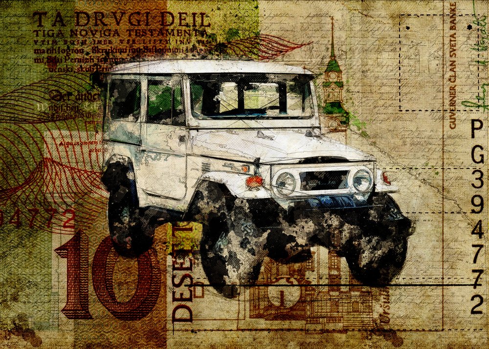 Vintage Off-Road Explorer by Lembayung senja studio [Vintage Poster]