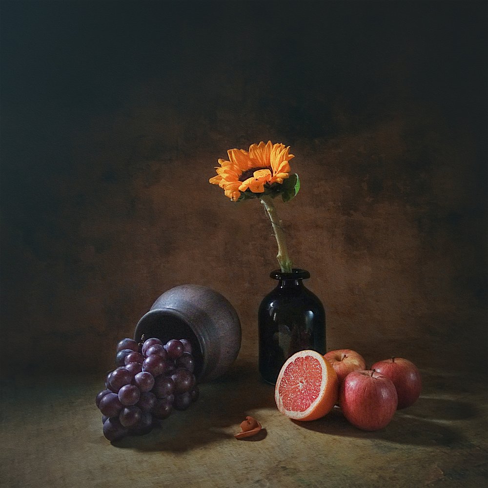 Rustic Sunflower Still Life by Liu Xing