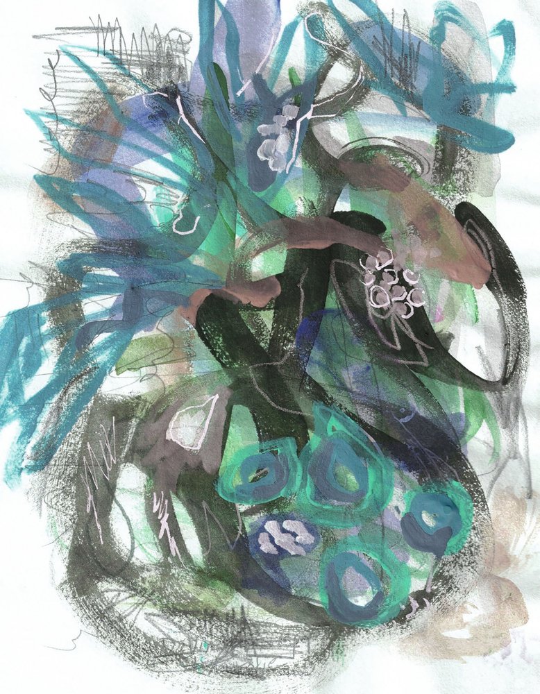 Deep Teal Currents by Lori Ann Folz