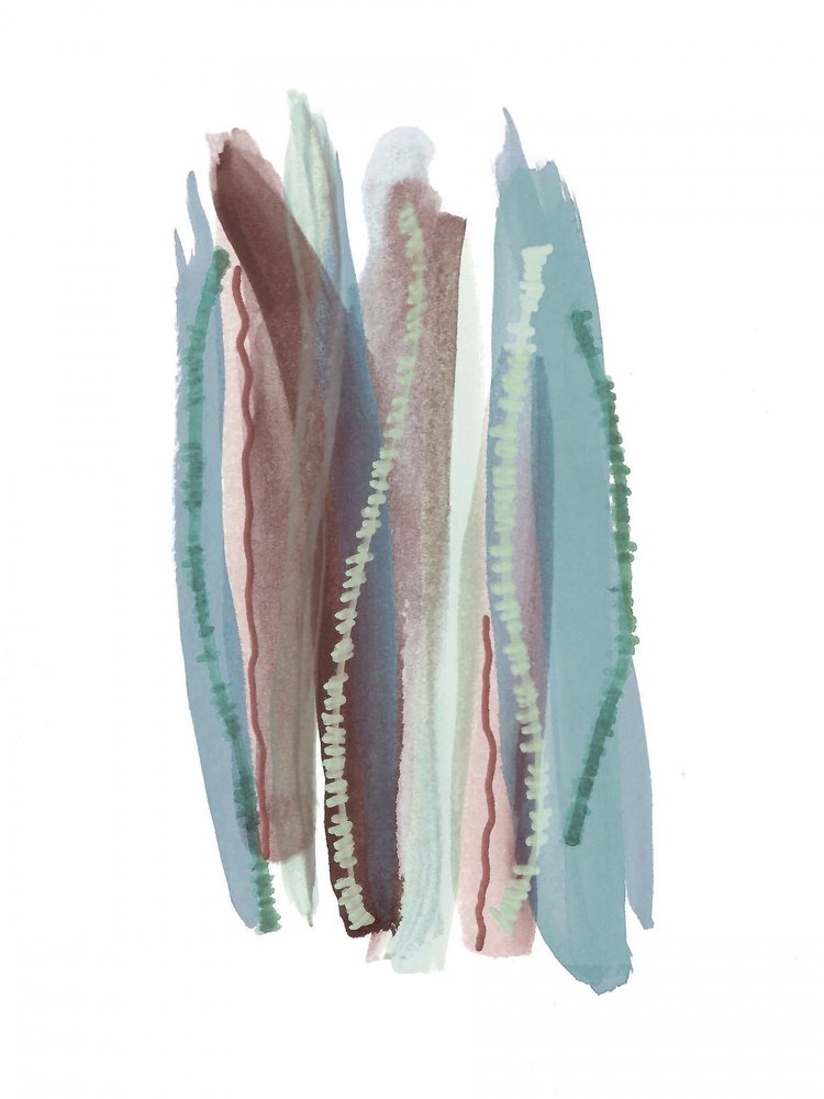 Earthy Abstract Strokes by Lori Ann Folz