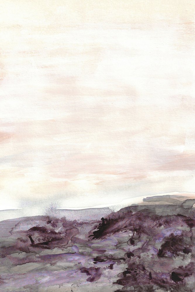 Misty Purple Landscape by Lori Ann Folz