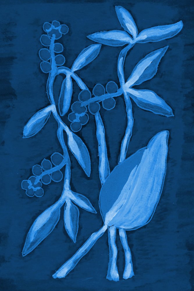 Seed Pod 1 Deep Blue by Lori Ann Folz