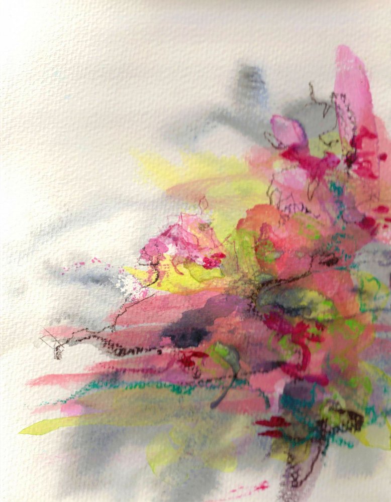 Vibrant Abstract Watercolor by Lori Ann Folz