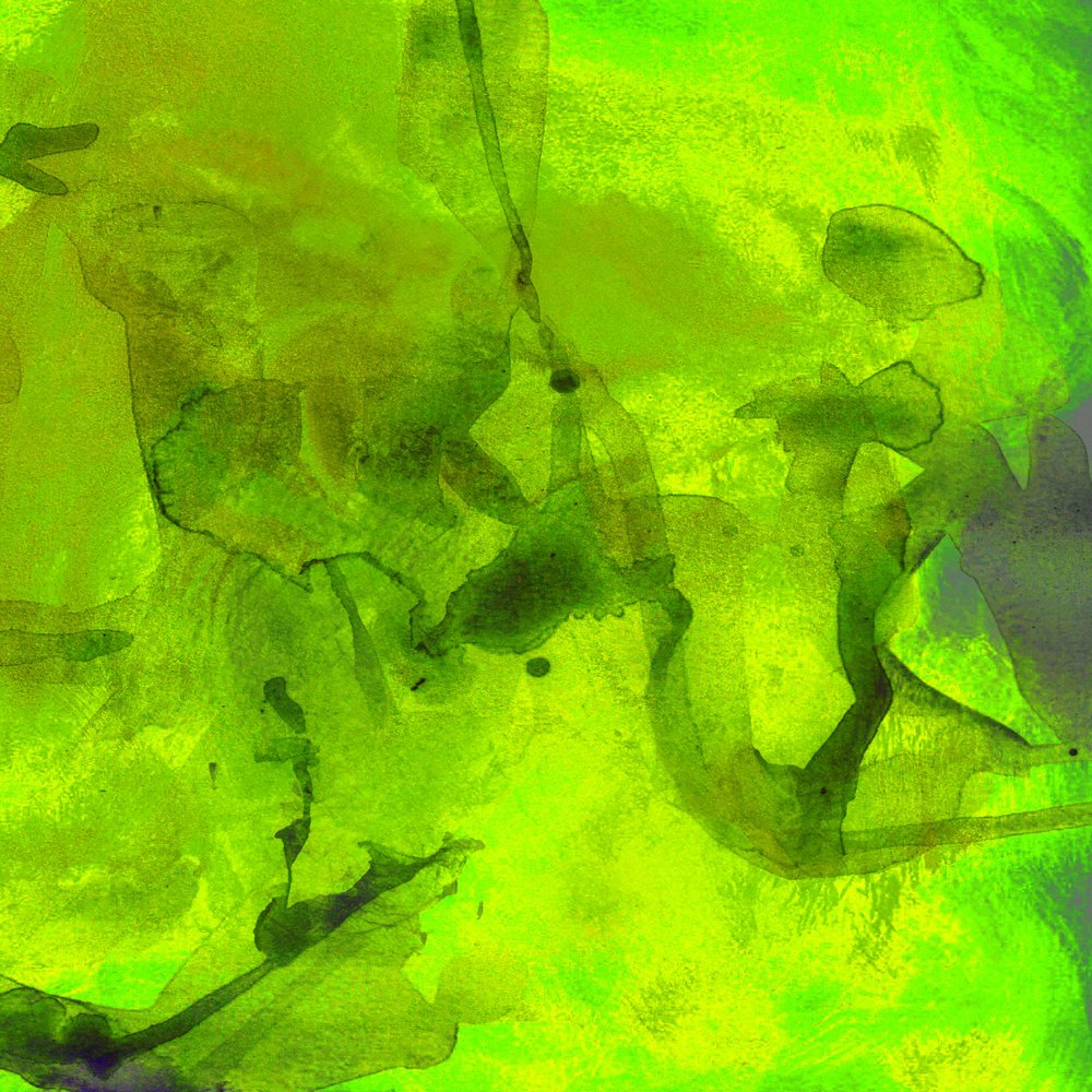 Vibrant Green Fluid Abstract by Lori Ann Folz