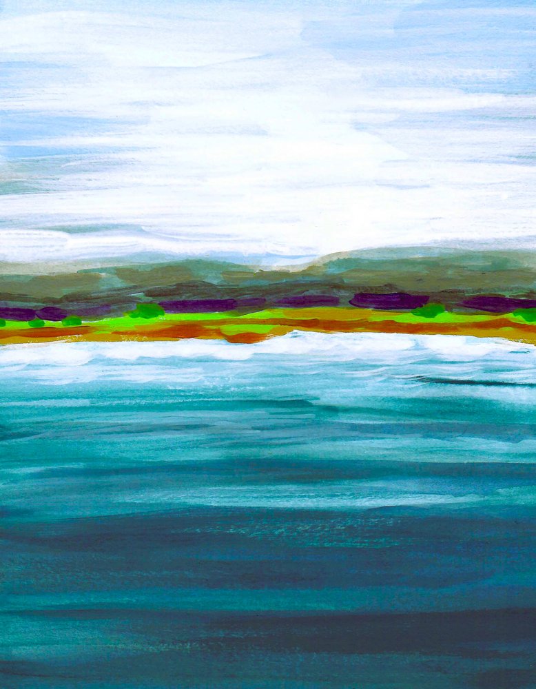 Vibrant Lake Horizon by Lori Ann Folz