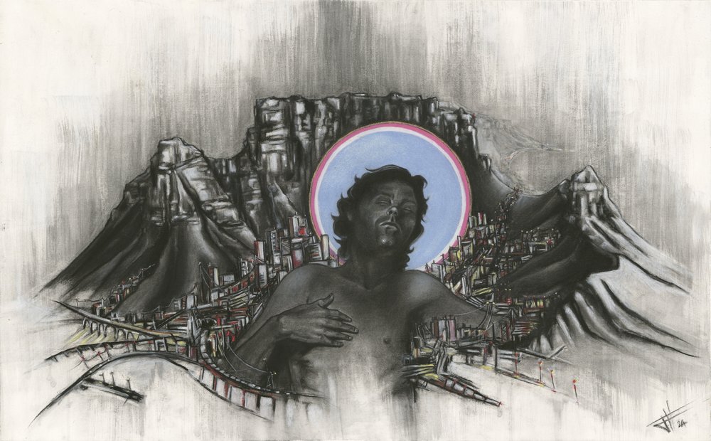 Jesus Over Cape Town by Lourens Joubert