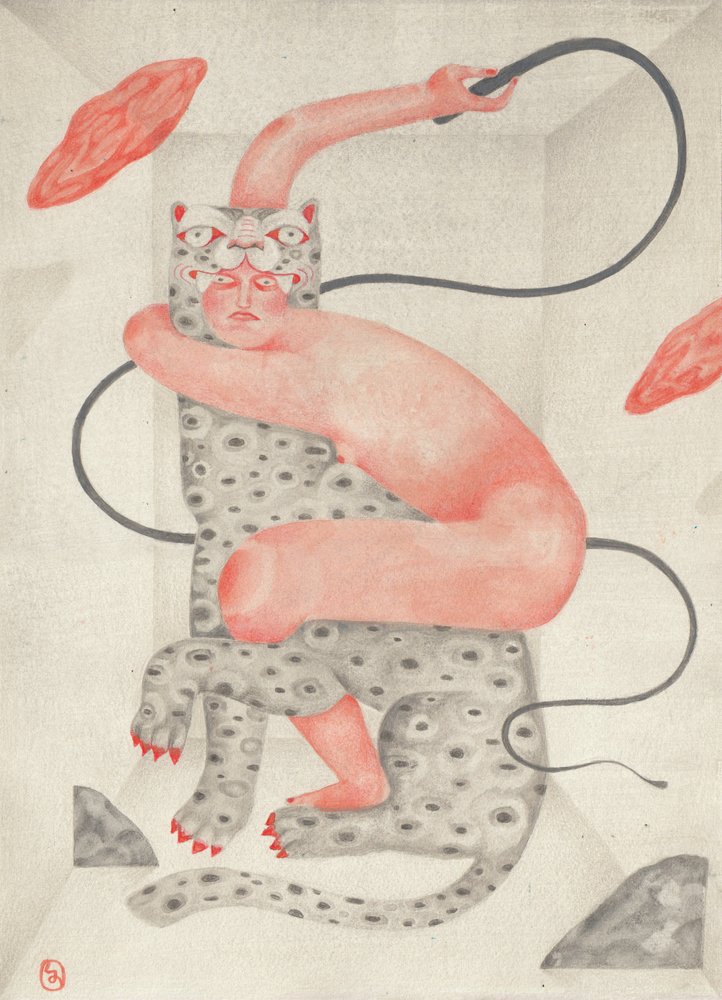 Surreal Feline Embrace by Luca di Napoli