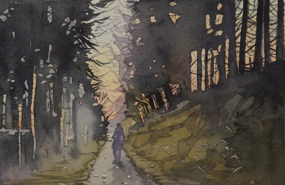 Twilight Forest Walk by Luisa Millicent
