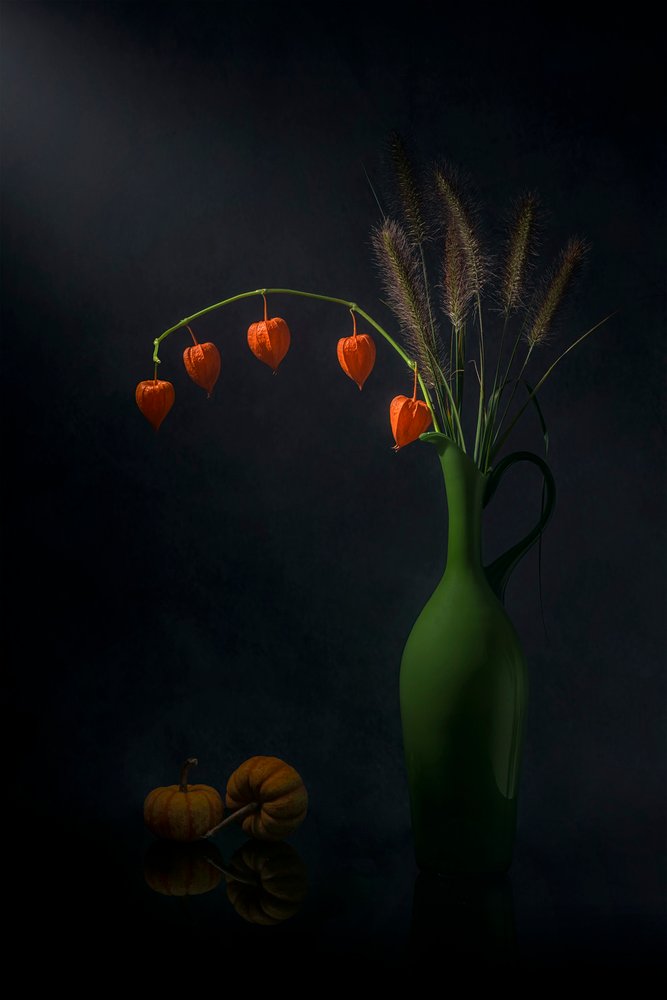 Autumn Lantern Still Life by Lydia Jacobs
