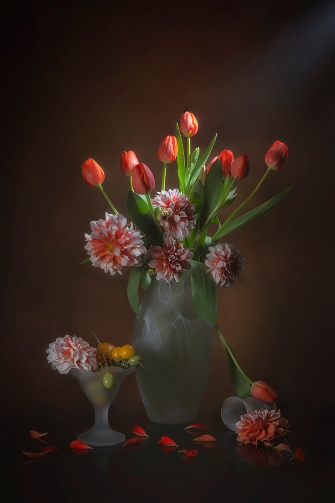 Elegant Floral Still Life by Lydia Jacobs