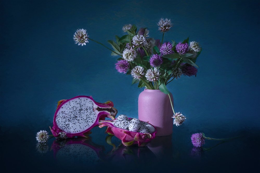 Moody Dragon Fruit Blooms by Lydia Jacobs
