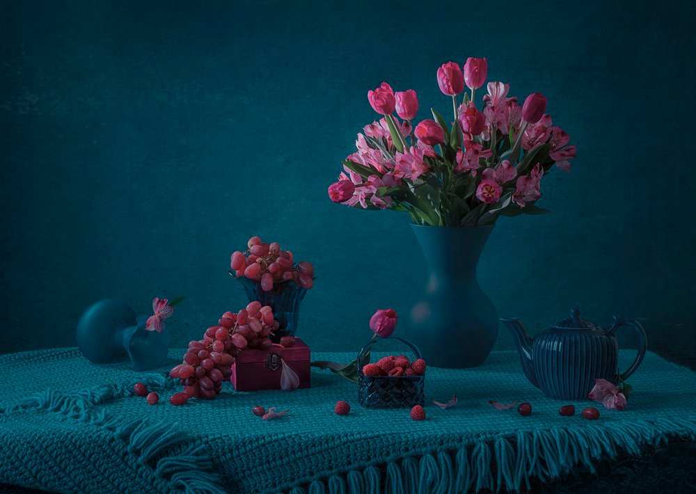 Moody Floral Still Life by Lydia Jacobs