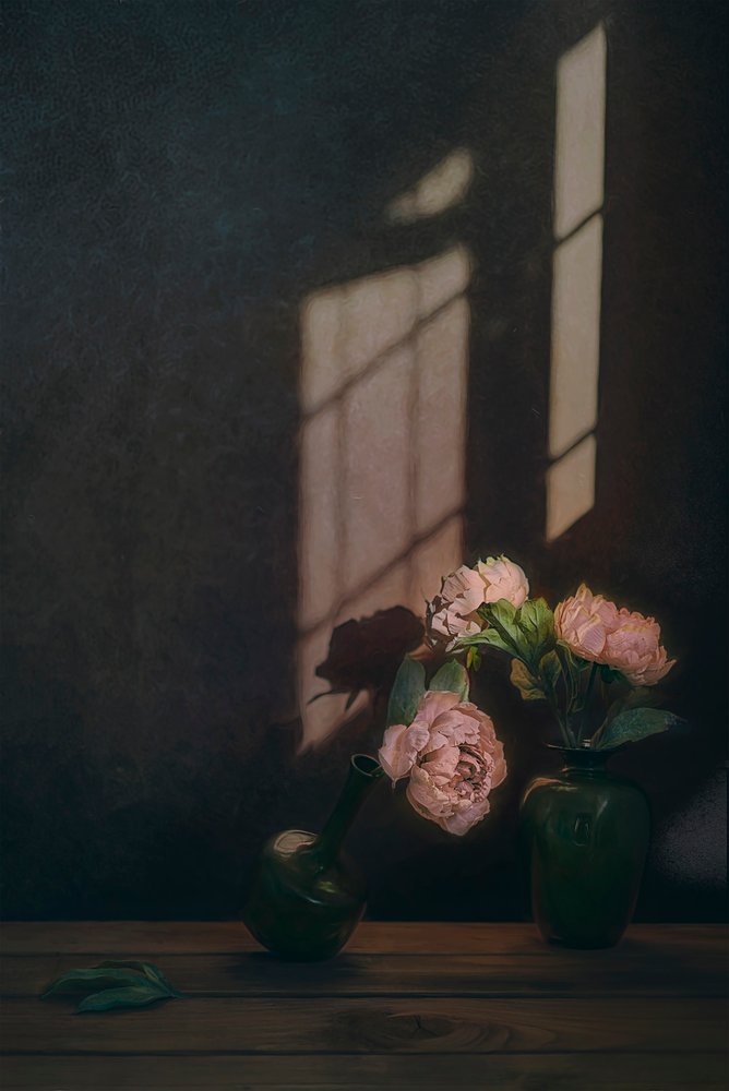 Moody Floral Still Life by Lydia Jacobs