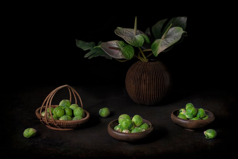 Moody Sprouts Still Life by Lydia Jacobs
