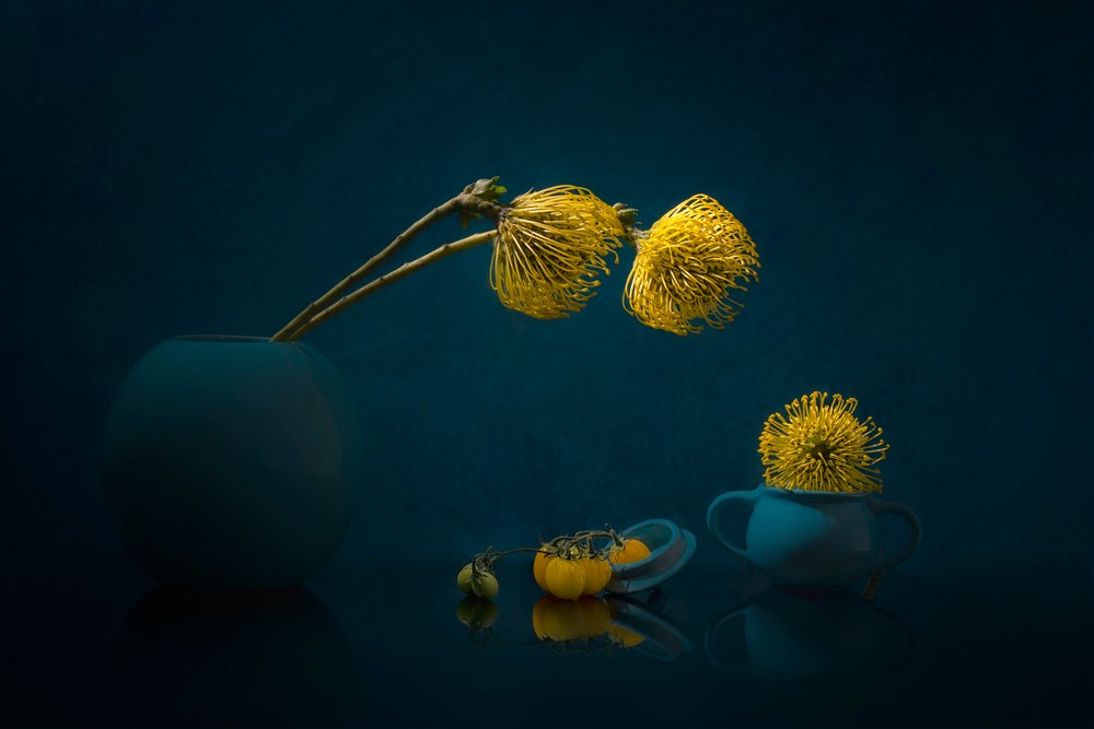 Moody Yellow Flowers by Lydia Jacobs