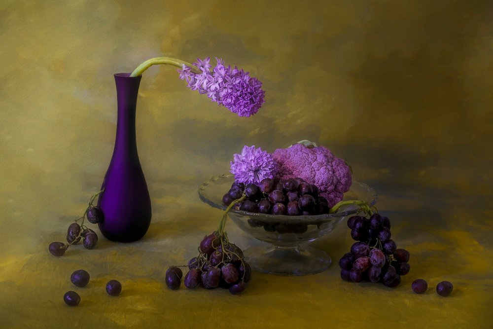 Opulent Purple Still Life by Lydia Jacobs