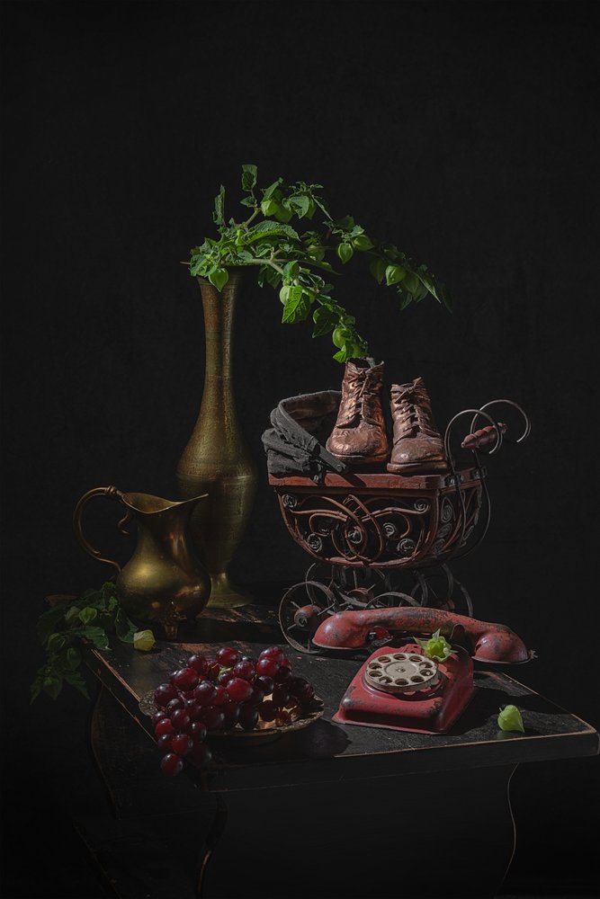 Vintage Baby Boots Still Life by Lydia Jacobs
