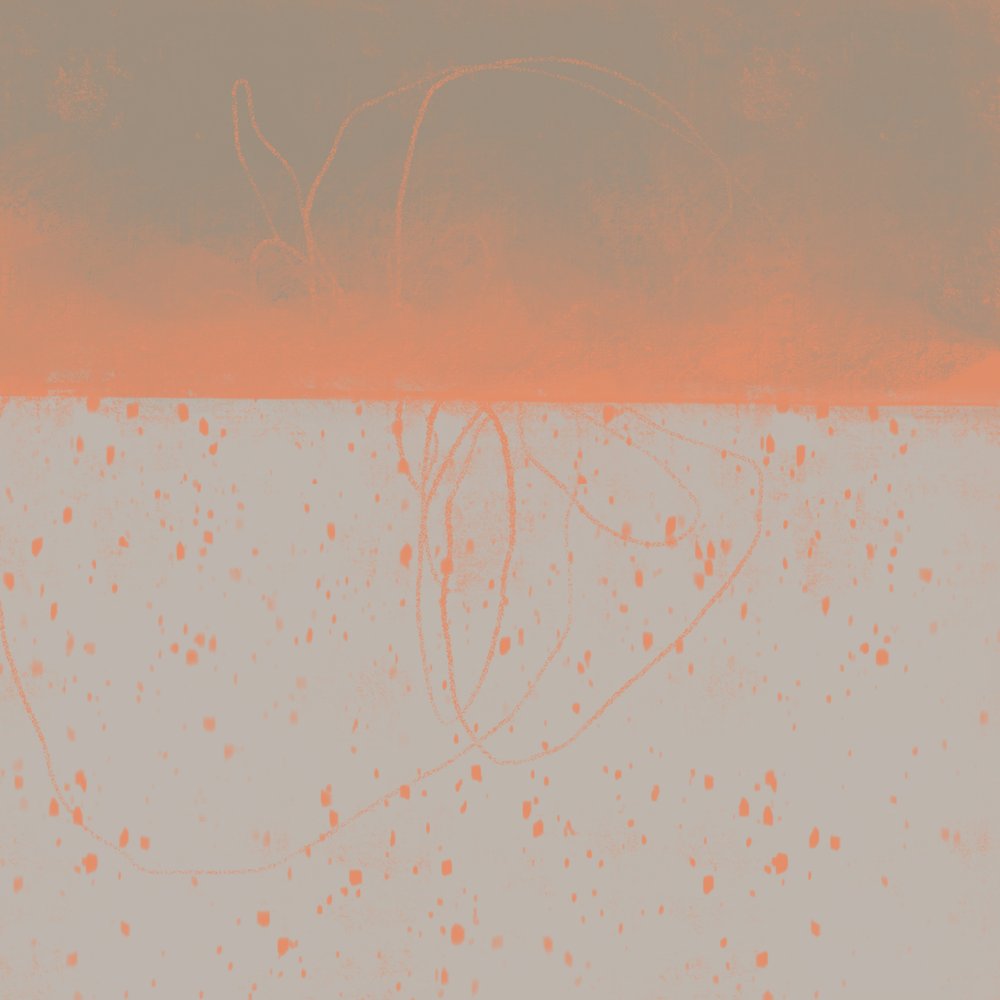 Abstract Orange Horizon by MANSI SAXENA