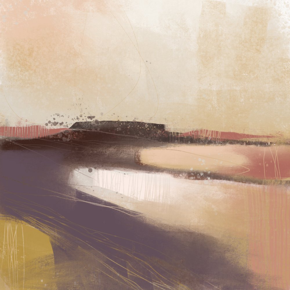 Earthy Abstract Landscape by MANSI SAXENA