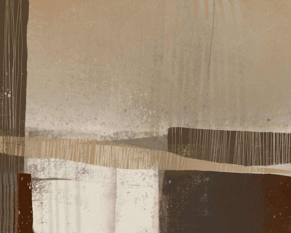 Earthy Geometric Abstract by MANSI SAXENA