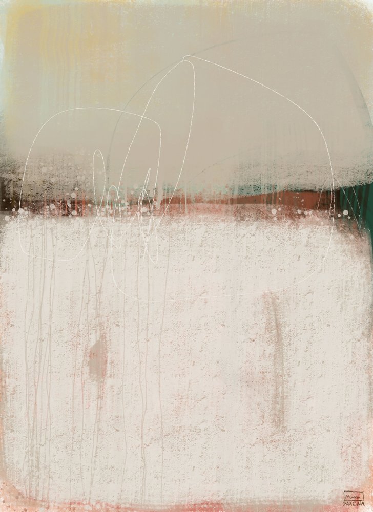 Muted Horizon Abstract by MANSI SAXENA