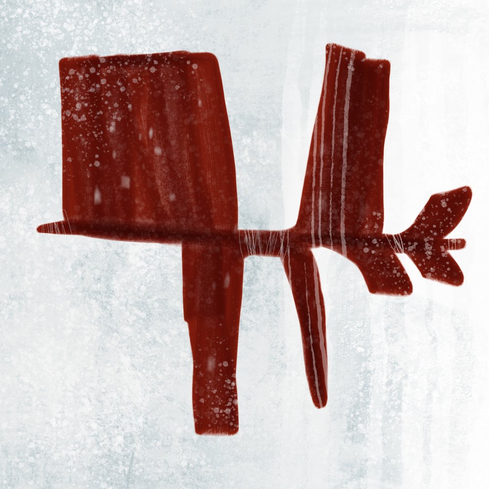Red Winter Animal by MANSI SAXENA