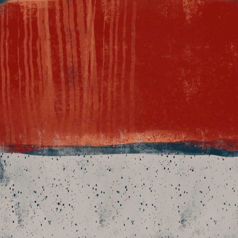 Rustic Red Earth Lines by MANSI SAXENA
