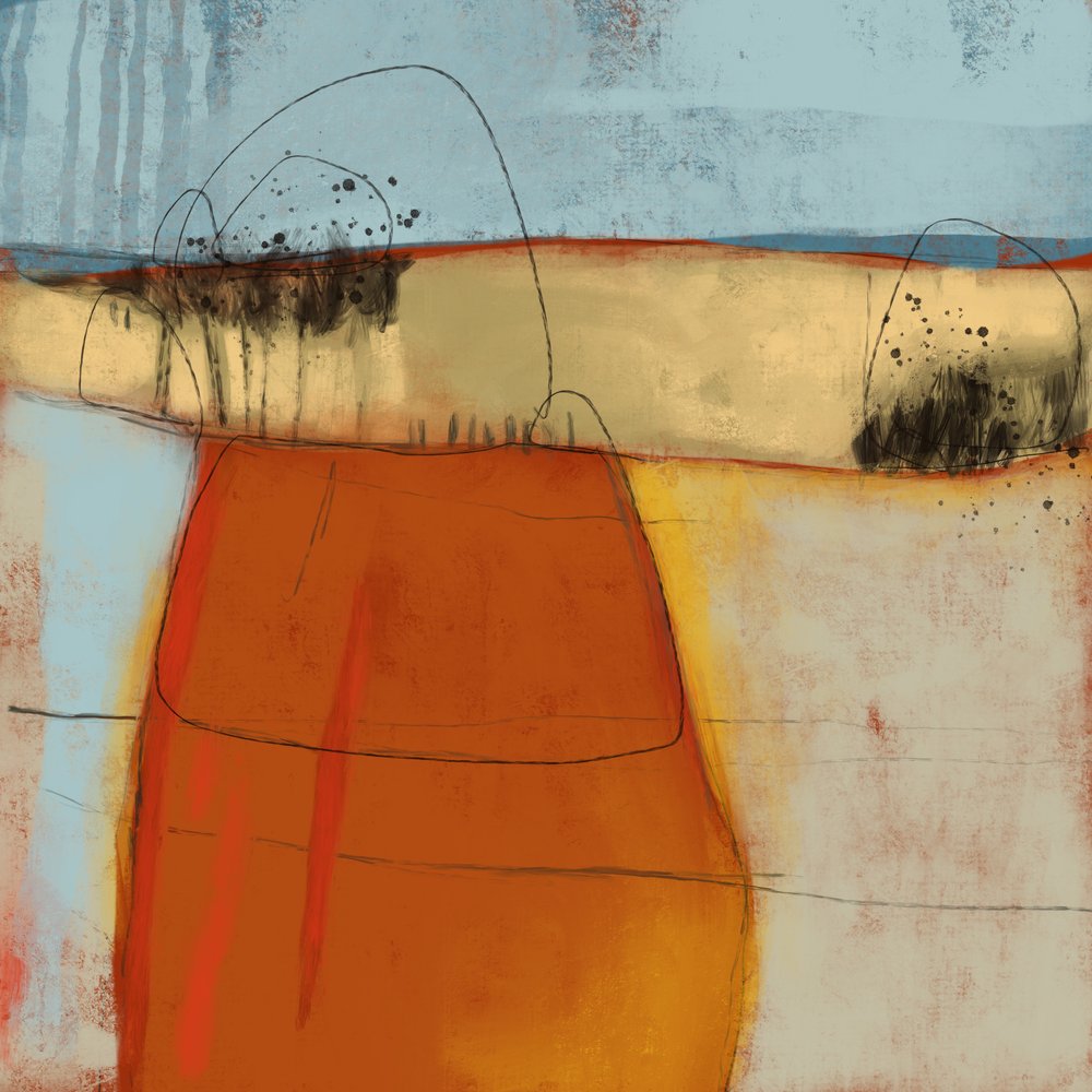 Serene Abstract Landscape by MANSI SAXENA
