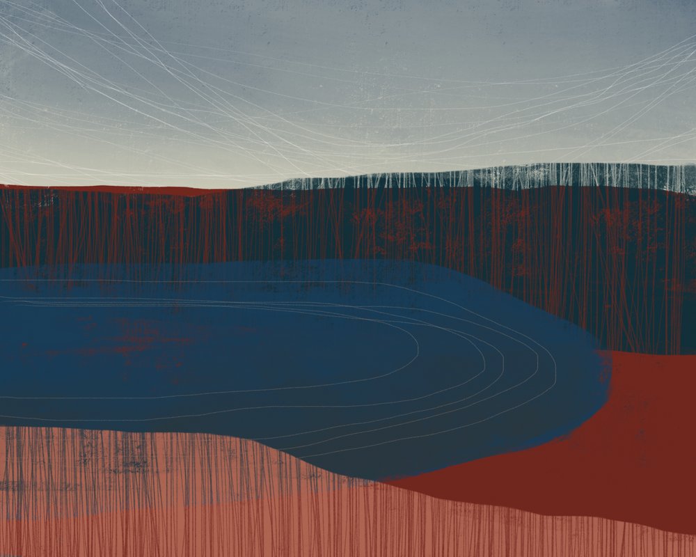 Serene Textured Landscape by MANSI SAXENA