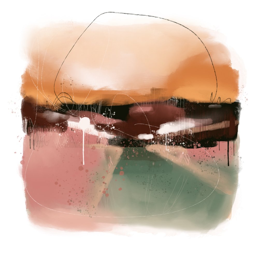 Soft Abstract Horizon by MANSI SAXENA